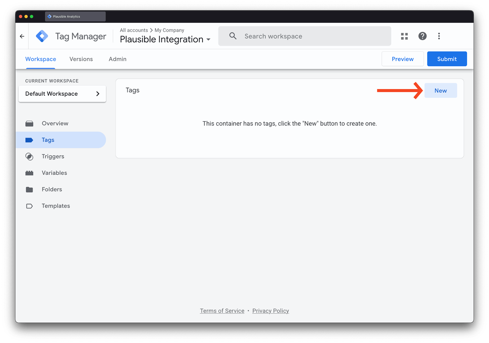 Plausible GTM Template New Tag